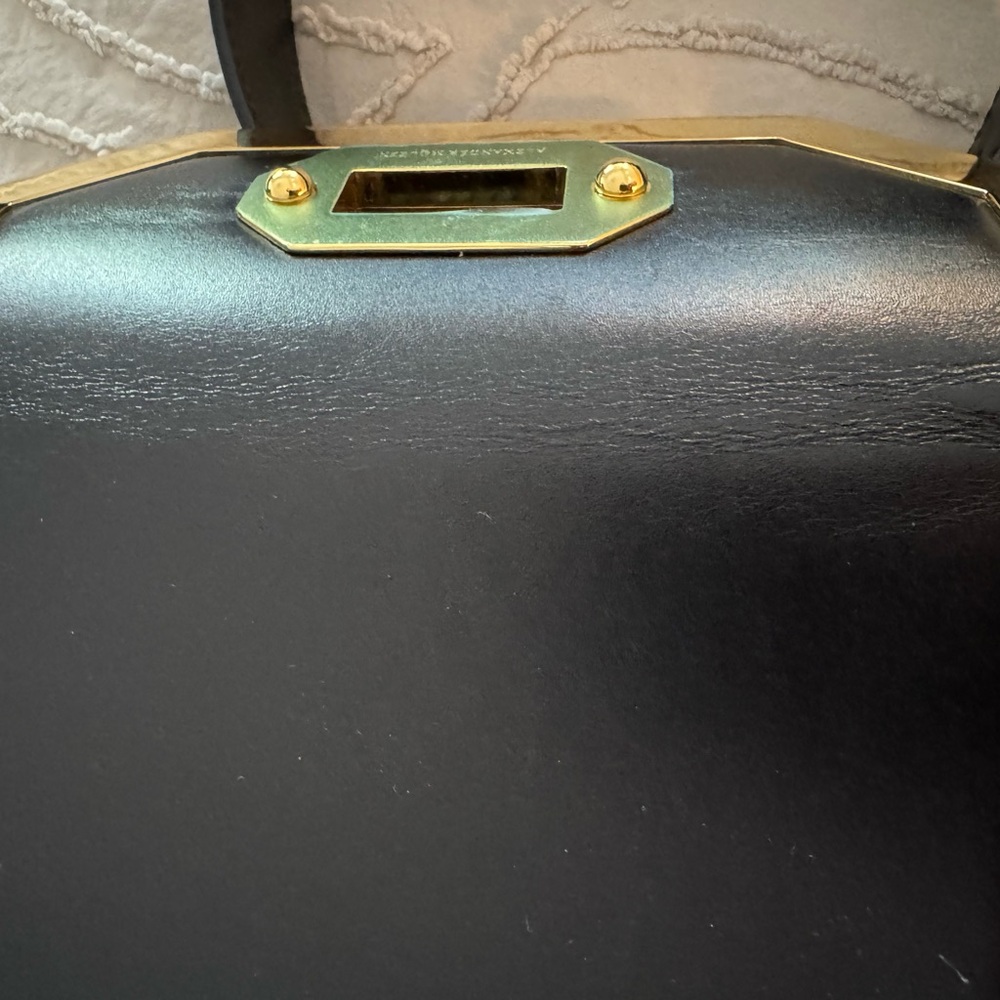 Alexander McQueen Black Crossbody with Gold Details - Picture 13 of 16